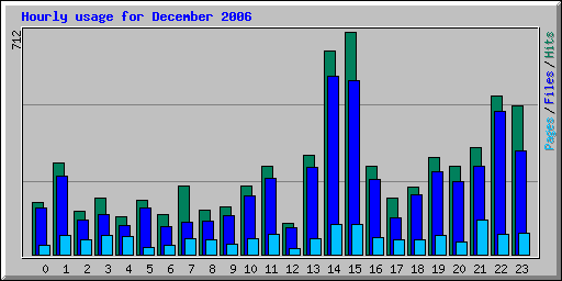 Hourly usage for December 2006