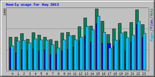 Hourly usage for May 2013