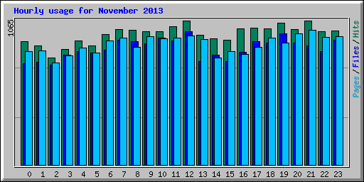 Hourly usage for November 2013